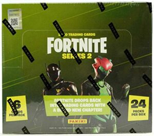 panini fortnite series 2 trading card box 24 packs 6 cards per pack