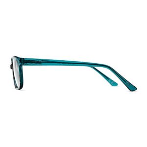 Sofia Vergara x Foster Grant Women's Alicia Reading Glasses Rectangular, Crystal Teal, 50 mm + 2.5