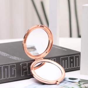 BANGBANGSING Magnifying Compact Cosmetic Mirror 2.75 Inch Round Pocket Makeup Mirror Handheld Travel Makeup Mirror