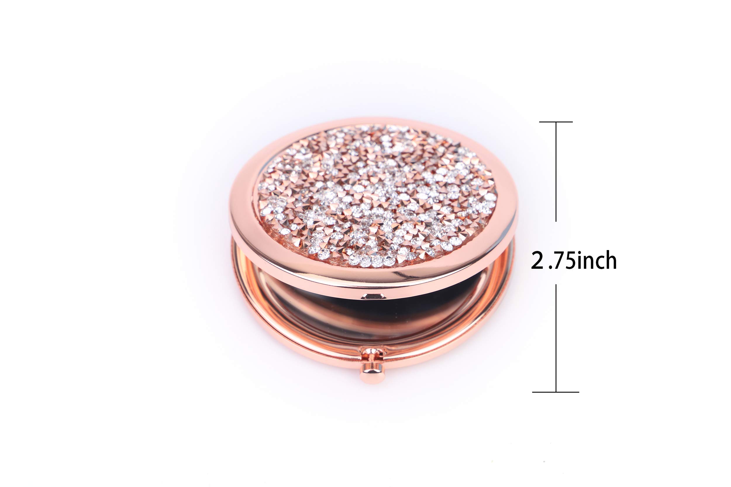 BANGBANGSING Magnifying Compact Cosmetic Mirror 2.75 Inch Round Pocket Makeup Mirror Handheld Travel Makeup Mirror