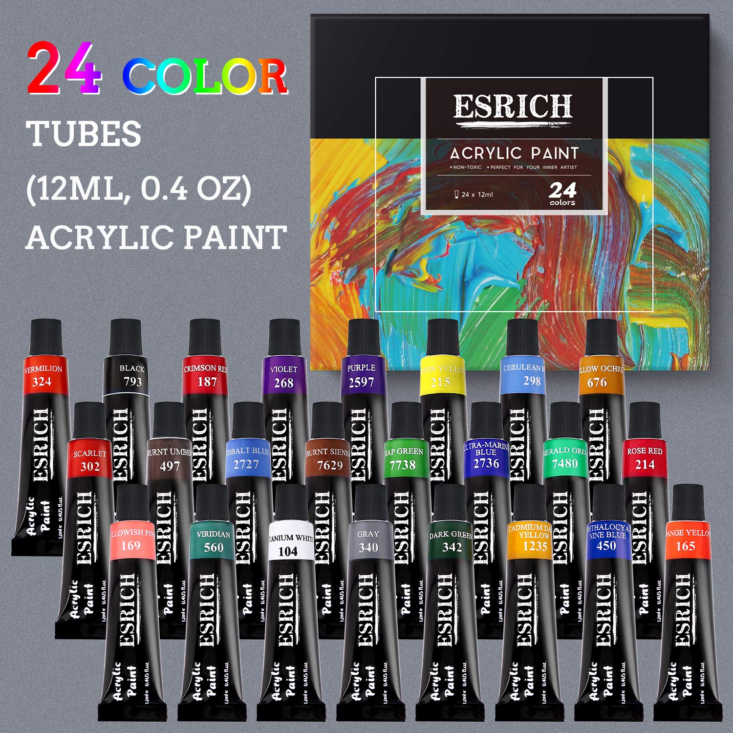 Acrylic Paint Set,57 PCS Professional Painting Supplies with Paint Brushes, Acrylic Paint, Easel, Canvases, Painting Pads，Palette, Paint Knife, Brush Cup and Art Sponge for Hobbyists and Beginners