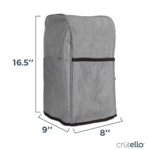 Crutello Food Processor Cover, Blender Dust Cover with Storage Pockets for Medium Elemental 8-13 Cup Processor, Cuisinart 13-Cup Food Processor Carrying Case, Kitchenaid Food Processor Cover