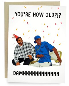 sleazy greetings damn meme funny birthday card for him or her | damn you're how old birthday card