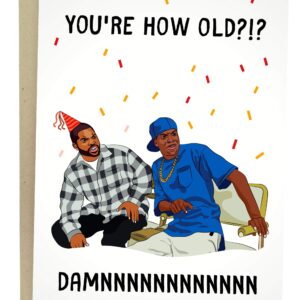 Sleazy Greetings Damn Meme Funny Birthday Card For Him Or Her | Damn You're How Old Birthday Card