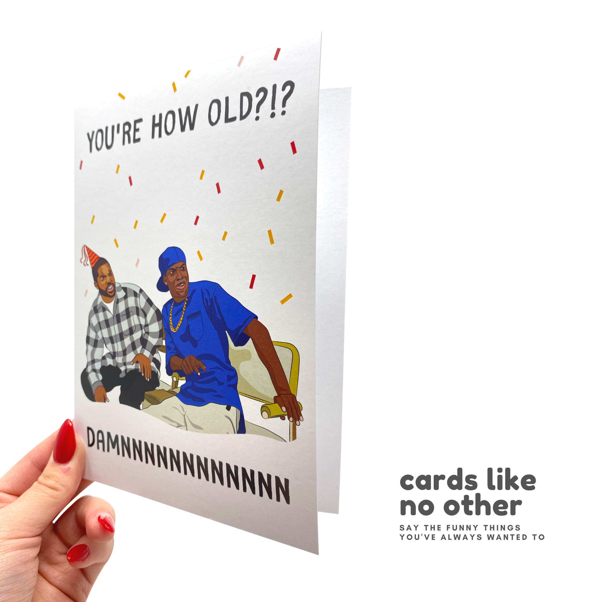 Sleazy Greetings Damn Meme Funny Birthday Card For Him Or Her | Damn You're How Old Birthday Card