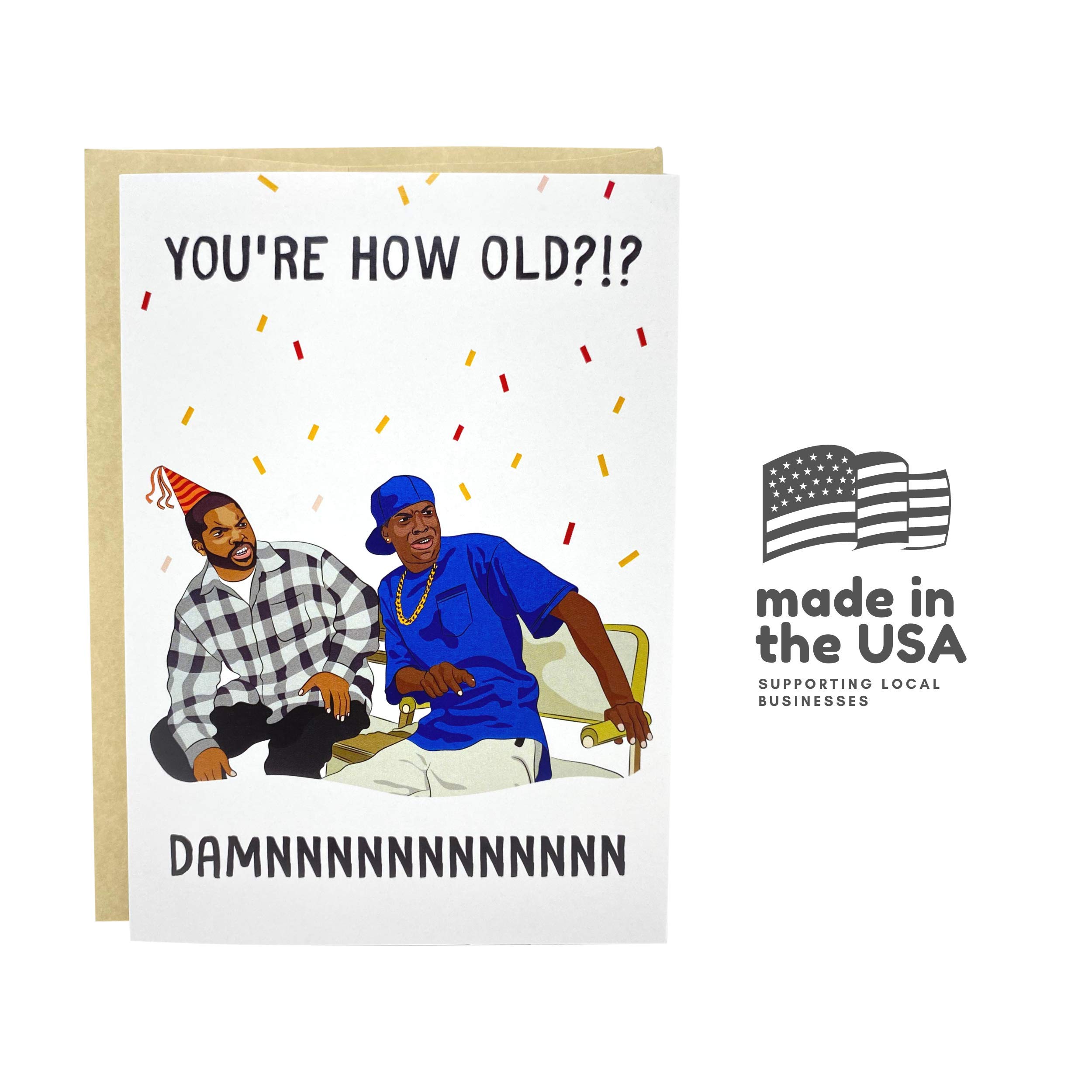 Sleazy Greetings Damn Meme Funny Birthday Card For Him Or Her | Damn You're How Old Birthday Card