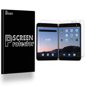 [bisen] fit for microsoft surface duo screen protector, hd clear, anti-scratch, anti-bubble, lifetime protection