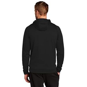 MEN'S NIKE THERMA PULLOVER HOODIE (Black/White, X-Large)