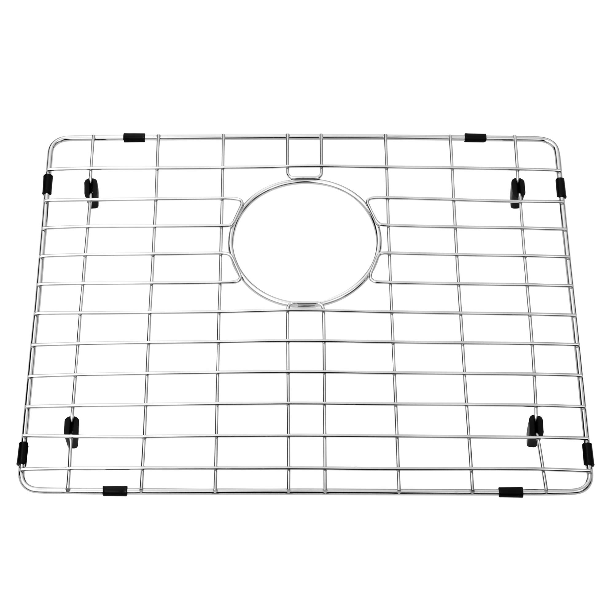 MONSINTA Kitchen Sink Grid and Sink Protectors for Kitchen Sink, Stainless Steel Sink Grids for Bottom of Kitchen Sink, 17 3/4" x 13 11/16" with Rear Drain for Single Sink Bowl, Sink bottom grid