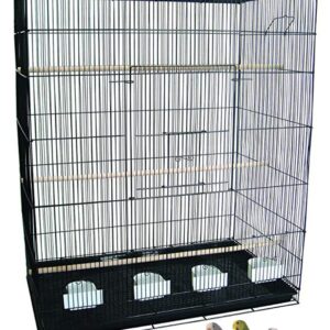 36" Extra Large Multiple Flight Bird Aviaries Budgie Canaries Finches LoveBirds Budgies Breeding Breeder Cage with Tight 3/8-Inch Bar Spacing