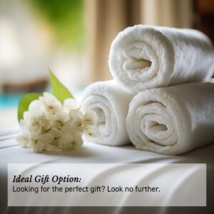 Luxury 6-Piece 100% Cotton White Turkish Bath Towel Set - Plush, Absorbent, and Thick