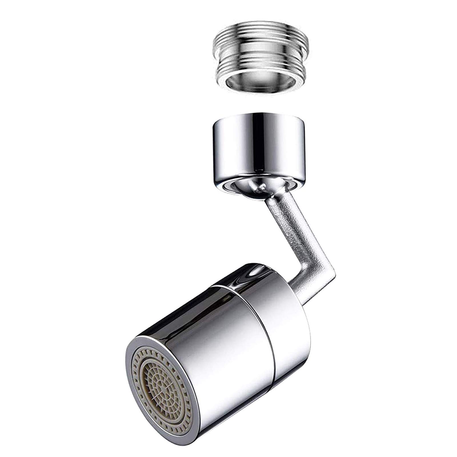 OUPUSES Newest Universal Splash Filter Faucet, 720° Rotatable Faucet Sprayer Head with Durable Copper, Anti-Splash Movable Tap Head Water Saving, Faucet Aerator Leakproof Design with Double O-Ring