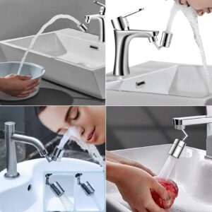 OUPUSES Newest Universal Splash Filter Faucet, 720° Rotatable Faucet Sprayer Head with Durable Copper, Anti-Splash Movable Tap Head Water Saving, Faucet Aerator Leakproof Design with Double O-Ring