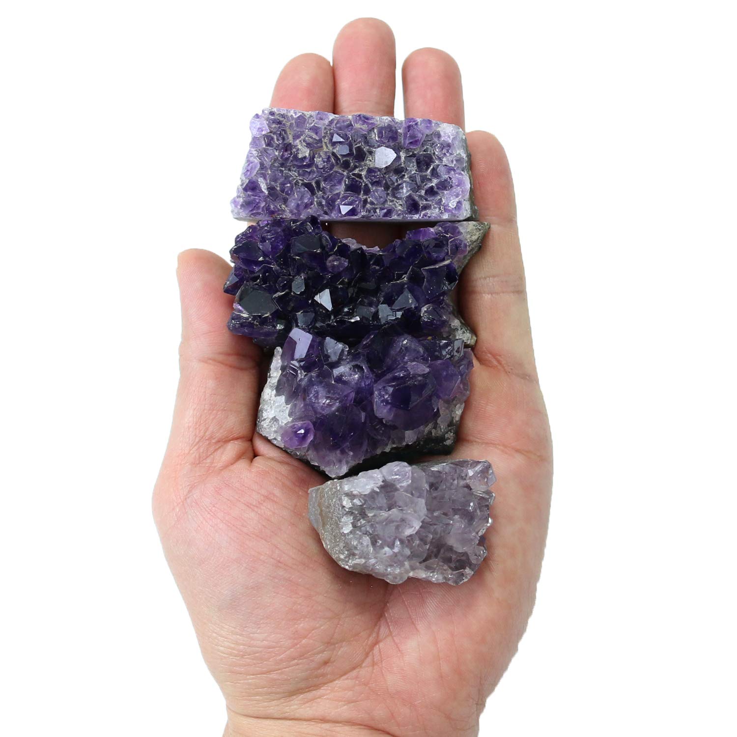 Namzi Raw Amethyst Stones and Crystals Rock, Natural Amathesis Crystal Clusters, Geodes with Crystals, Cuarzo Amatista Original, Real Amethyst Crystals Geode, Gemstones, Healing Crystals(0.11Lb)