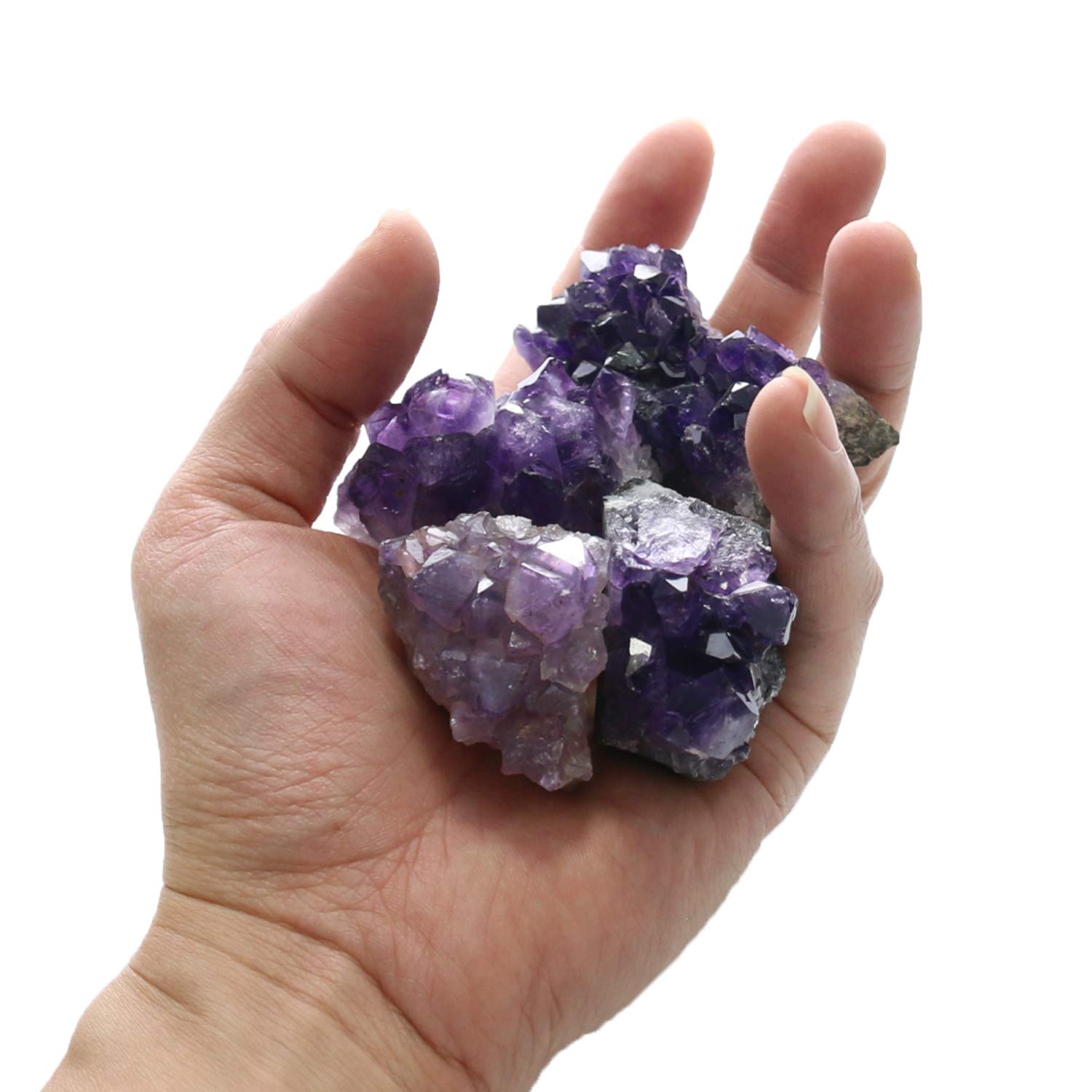 Namzi Raw Amethyst Stones and Crystals Rock, Natural Amathesis Crystal Clusters, Geodes with Crystals, Cuarzo Amatista Original, Real Amethyst Crystals Geode, Gemstones, Healing Crystals(0.11Lb)