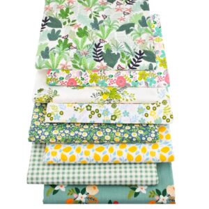 zgxy fabric, 8 pcs/lot fat quarter fabric bundles 100% cotton 20" x 20" (50cm x 50cm) quilting cotton craft fabric pre-cut squares sheets for patchwork sewing quilting crafting, floral pattern