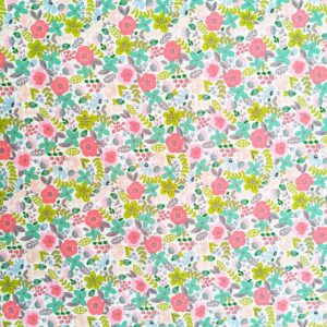 ZGXY Fabric, 8 pcs/lot Fat Quarter Fabric Bundles 100% Cotton 20" x 20" (50cm x 50cm) Quilting Cotton Craft Fabric Pre-Cut Squares Sheets for Patchwork Sewing Quilting Crafting, Floral Pattern