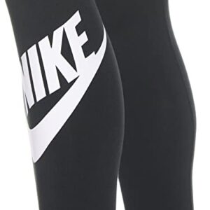 Nike Sportswear Essential Women's High-Waisted Leggings (Medium, Black/White)