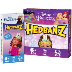 Spin Master Games Hedbanz Disney Princess Game with Hedbanz Frozen Game 2-Pack Bundle, Classic Question Game for Kids and Families, Ages 6 and up, Amazon Exclusive