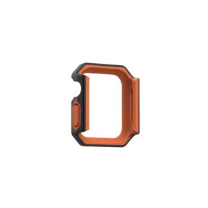 URBAN ARMOR GEAR UAG Compatible Apple Watch Case, 40mm, iWatch Series 6/5/4/SE 2/SE, Civilian Rugged Protective TPU Bumper Case, Black/Orange