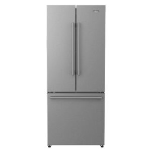 Galanz GLR16FS2K16 3 French Door Refrigerator with Bottom Freezer & Installed Ice Maker, 16 cu ft, Stainless Steel