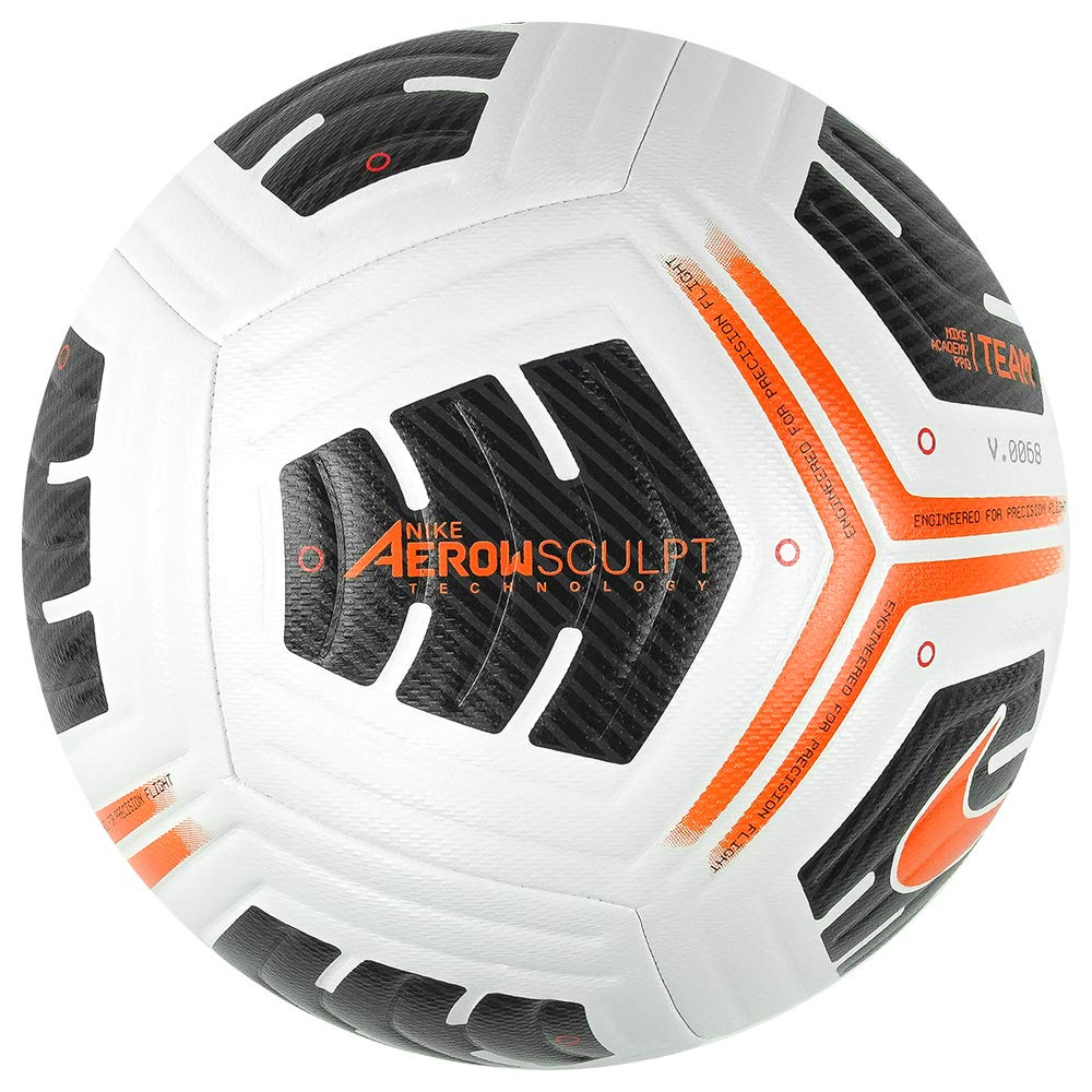 NIKE CU8038-101 NK ACDMY PRO - Team FIFA SZ 5 Recreational Soccer Ball Unisex-Adult White/Black/(Total Orange) 5