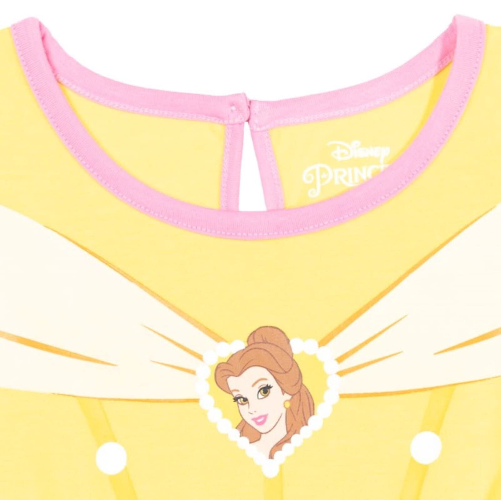 Disney Princess Belle Little Girls Romper With Skirt Overlay 7-8