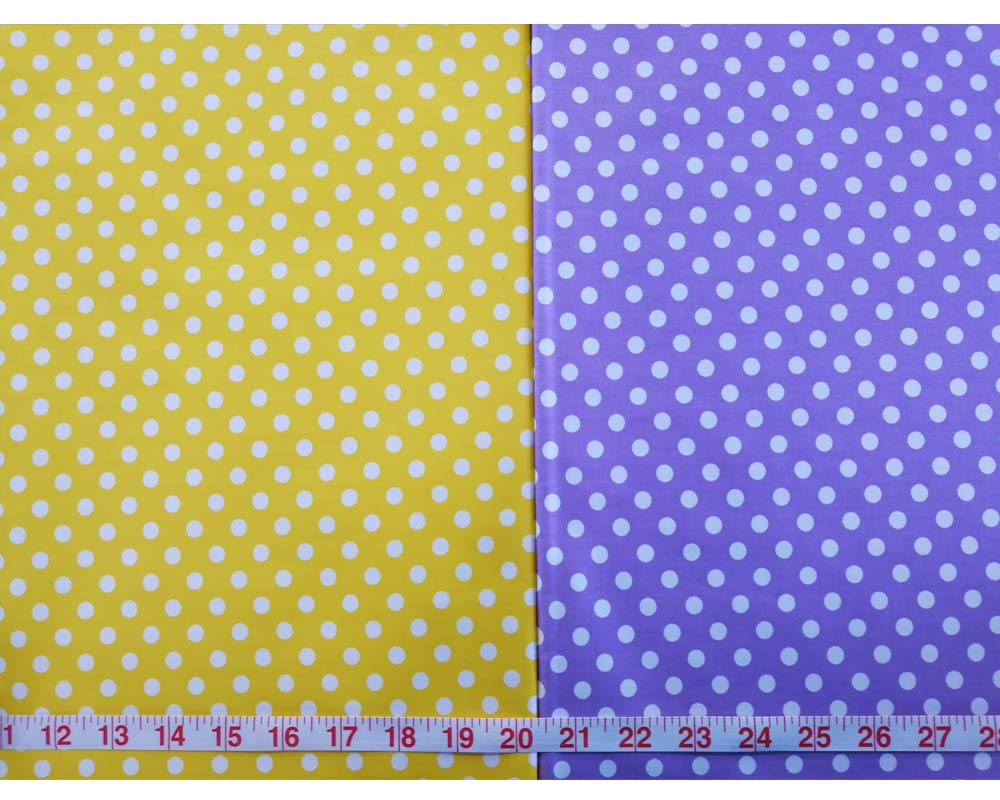 Fat Quarters Cotton Fabric Bundles 18" x 22" Quilting Fabric for Sewing,8 PCS Dots