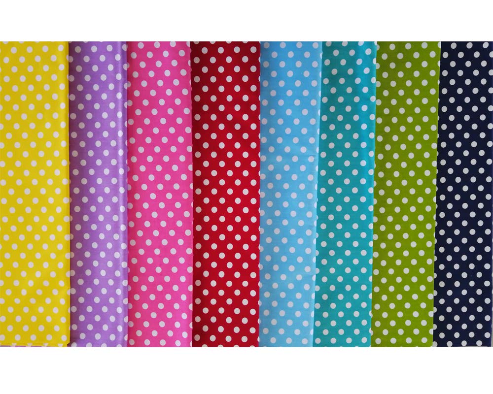 Fat Quarters Cotton Fabric Bundles 18" x 22" Quilting Fabric for Sewing,8 PCS Dots