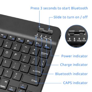 EDIVIA Wireless Keyboard for Surface Go 2 (2020),Universal Slim Portable Bluetooth Keyboard Compatible with Surface Go 2 (2020) Keyboard with Built in Rechargeable Battery,Black