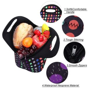 Neoprene Lunch Bag for Women Insulated Lunch Tote Bags Washable Lunch Container Box for Work Picnic Lightweight Meal Prep Bags for Men