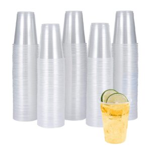 turbo bee 300 pack 7 oz clear plastic cups，disposable drinking cups,7 ounce cups-party cups water cups ideal for whiskey, drinking tasting