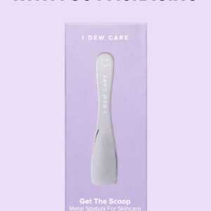 I Dew Care Multi-functional Applicator - Get The Scoop | Gift, Stainless Steel Spatula, Beauty Tool for Cream, Lip Balm, Wash-Off Masks, Mixing, Depuffing