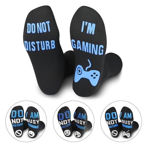 Birthday Gifts For Mens,Do Not Disturb Im Gaming Socks for Men,Teen Boys Gifts Ideas,Fathers Day Funny Gifts For Dad Sons