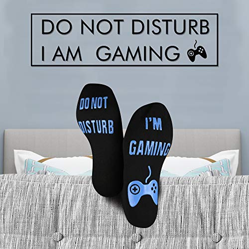 Birthday Gifts For Mens,Do Not Disturb Im Gaming Socks for Men,Teen Boys Gifts Ideas,Fathers Day Funny Gifts For Dad Sons