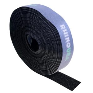 rhino usa 1" x 25' hook and loop roll - non-adhesive interlocking tape