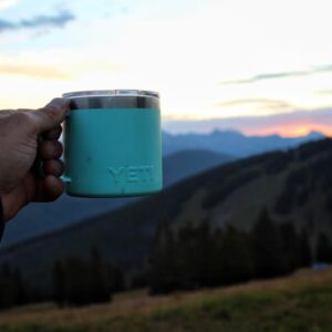 YETI Rambler 14 oz Mug, Vacuum Insulated, Stainless Steel with MagSlider Lid, Seafoam