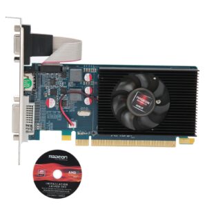 Dilwe HD7450 Computer Graphics Cards, 2G 64bit 600MHz DDR3 Graphics Cards, PCI Express 3.0 Slot for Desktop Computer