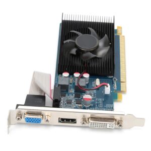 Dilwe HD7450 Computer Graphics Cards, 2G 64bit 600MHz DDR3 Graphics Cards, PCI Express 3.0 Slot for Desktop Computer