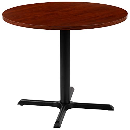 BizChair 36" Round Multi-Purpose Conference Table in Cherry - Meeting Table for Office