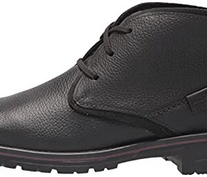 Clarks Men's Morris Peak Waterproof Chukka Boot, Black Tumbled Leather, 9