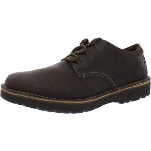 Clarks Men's Eastford Low Oxford, Dark Brown Leather, 12