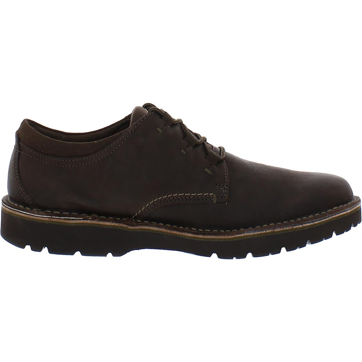 Clarks Men's Eastford Low Oxford, Dark Brown Leather, 12