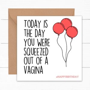 funny birthday card | gift for boyfriend girlfriend best friend him her | present for husband wife | witty humour laughter banter gifts joke | 18th 20th 21st 30th 40th 50th | 6"