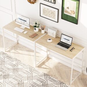 Elephance Folding Desk Writing Computer Desk for Home Office, No-Assembly Study Office Desk Foldable Table for Small Spaces