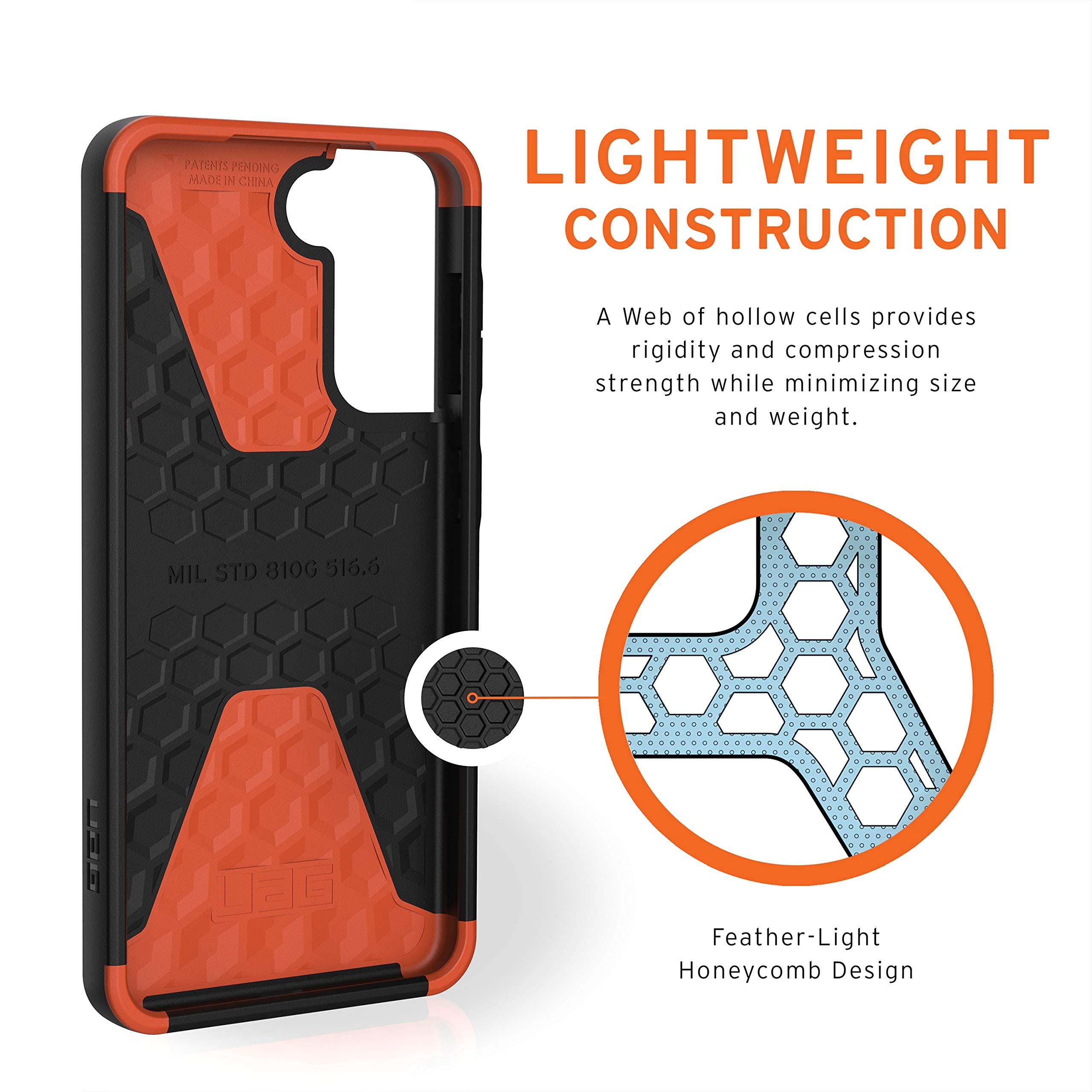 URBAN ARMOR GEAR UAG Designed for Samsung Galaxy S21 Plus Case Black Sleek Ultra-Thin Shock-Absorbent Civilian Protective Cover, [6.7 inch Screen]