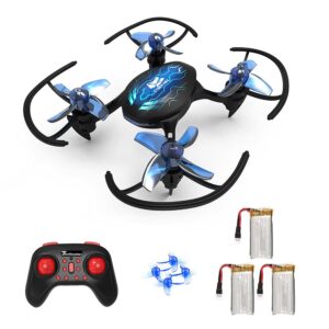 ThrillMotion Cyber-Rex Mini RC Drone Kit for Kid Beginners and Adults, 2 Speed Level, 360 Flip, One Push Start, Altitude Control, 2 Modes Quadcopter for Beginners