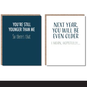 Modern Wit Happy Birthday Card - Single 4.25 X 5.5 Greeting Card With Envelope, Blank Inside, Funny Cards For Men And Women, Funny Birthday Cards For Men And Women