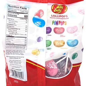 Adams & Brooks Jelly Belly Lollipops 42 Count –Jelly Belly Candy, Classic Jelly Belly Flavors, Individually Wrapped Lollipops, Kosher Candy