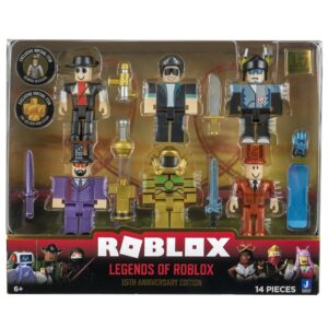 Roblox Action Collection - Legends of Roblox 15th Anniversary Gold Six Figure Pack, 6 years and up [Includes Exclusive Virtual Item]